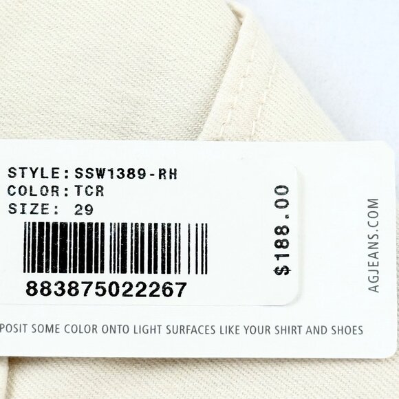 $188.00 Adriano Goldschmied Womens Beige Stretch Super Skinny Ankle Leggings 29R - Picture 5 of 12